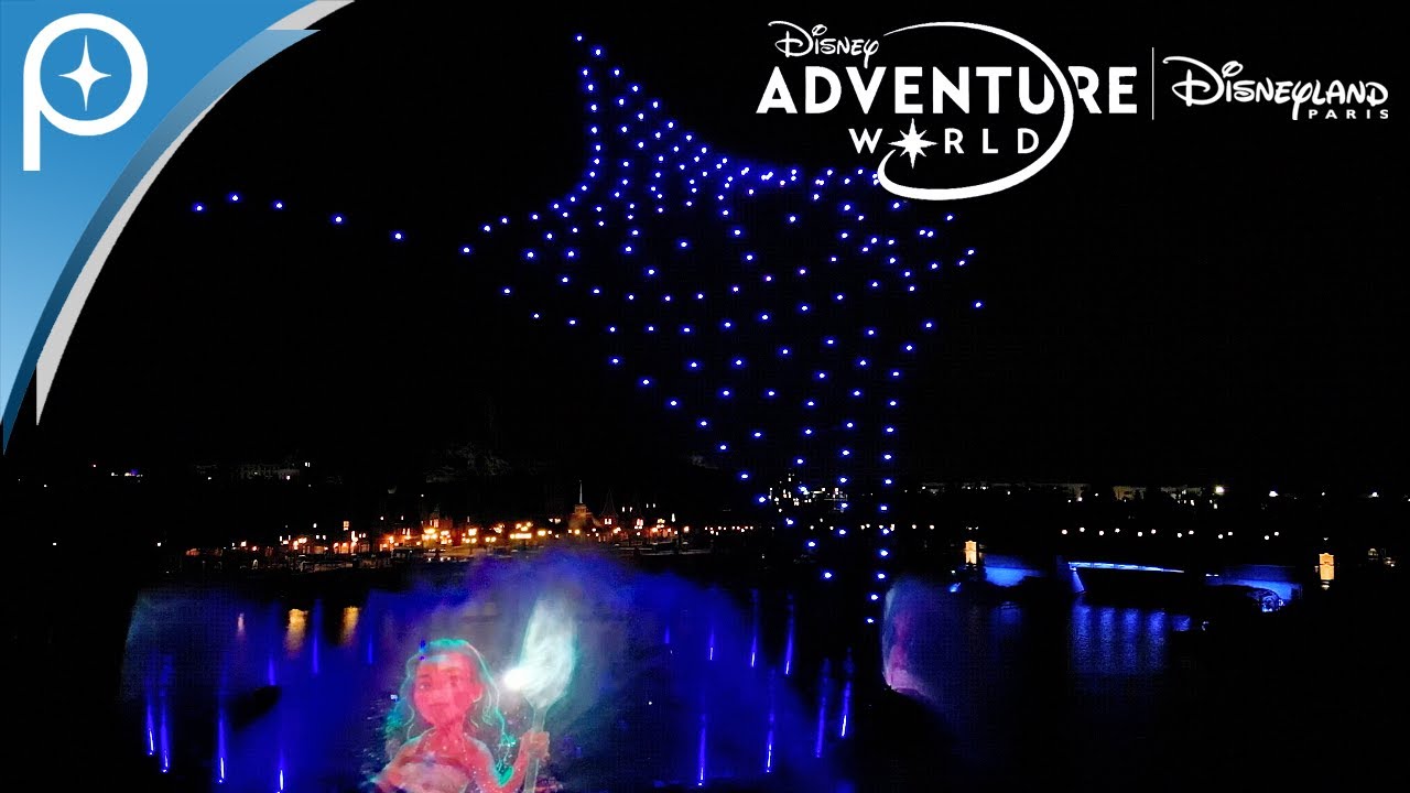 NEW nighttime show | Disney CASCADE of LIGHTS soon at Disney Adventure World in Disneyland Paris