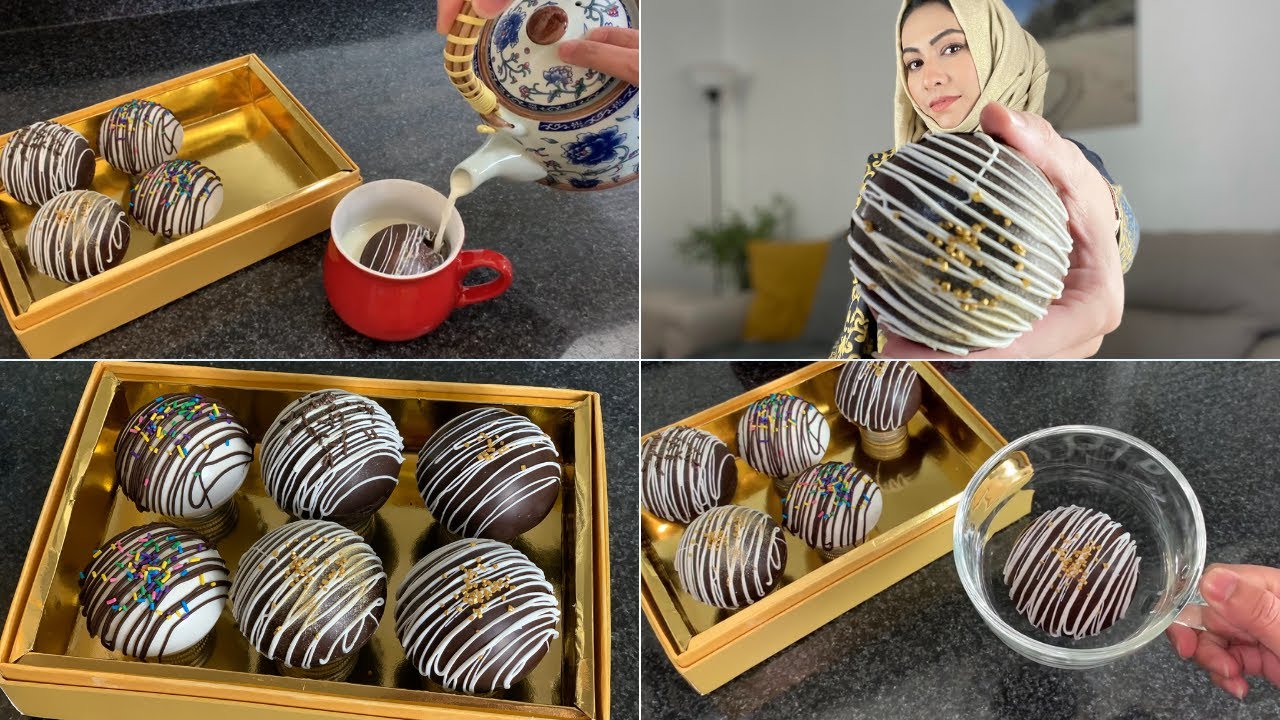 Viral 😱👌Hot Chocolate Bombs Melting Hot Cocoa Bombs Winter Special Recipe by (HUMA IN THE KITCHEN)