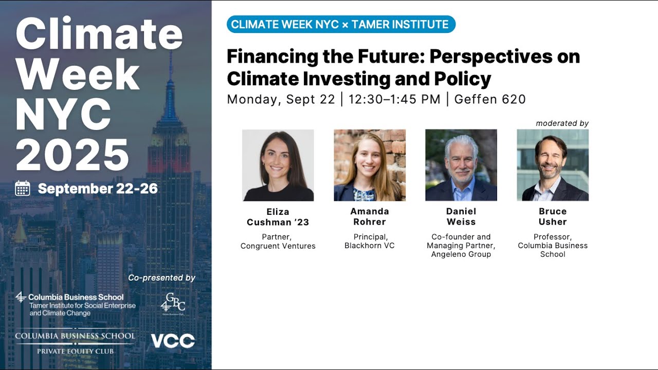 Financing the Future: Perspectives on Climate Investing and Policy