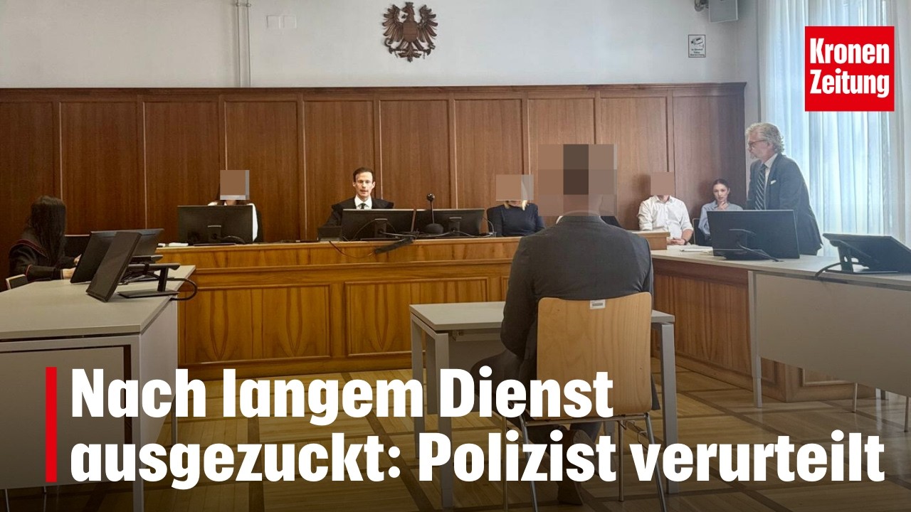 Nach langem Dienst ausgezuckt: Polizist verurteilt | krone.tv NEWS
