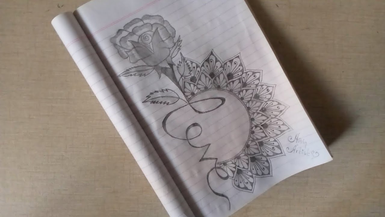 •AAG | Happy Valentines Day mandala art | Mandala drawing with flower #mandalaart #valentineday