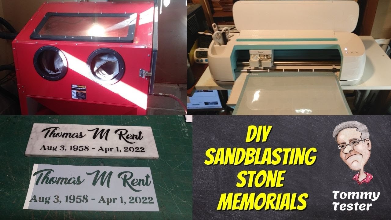 Part 1: DIY Sandblasting Stone Memorials | Blast Cabinet Mods | Cricut Maker | Stencils