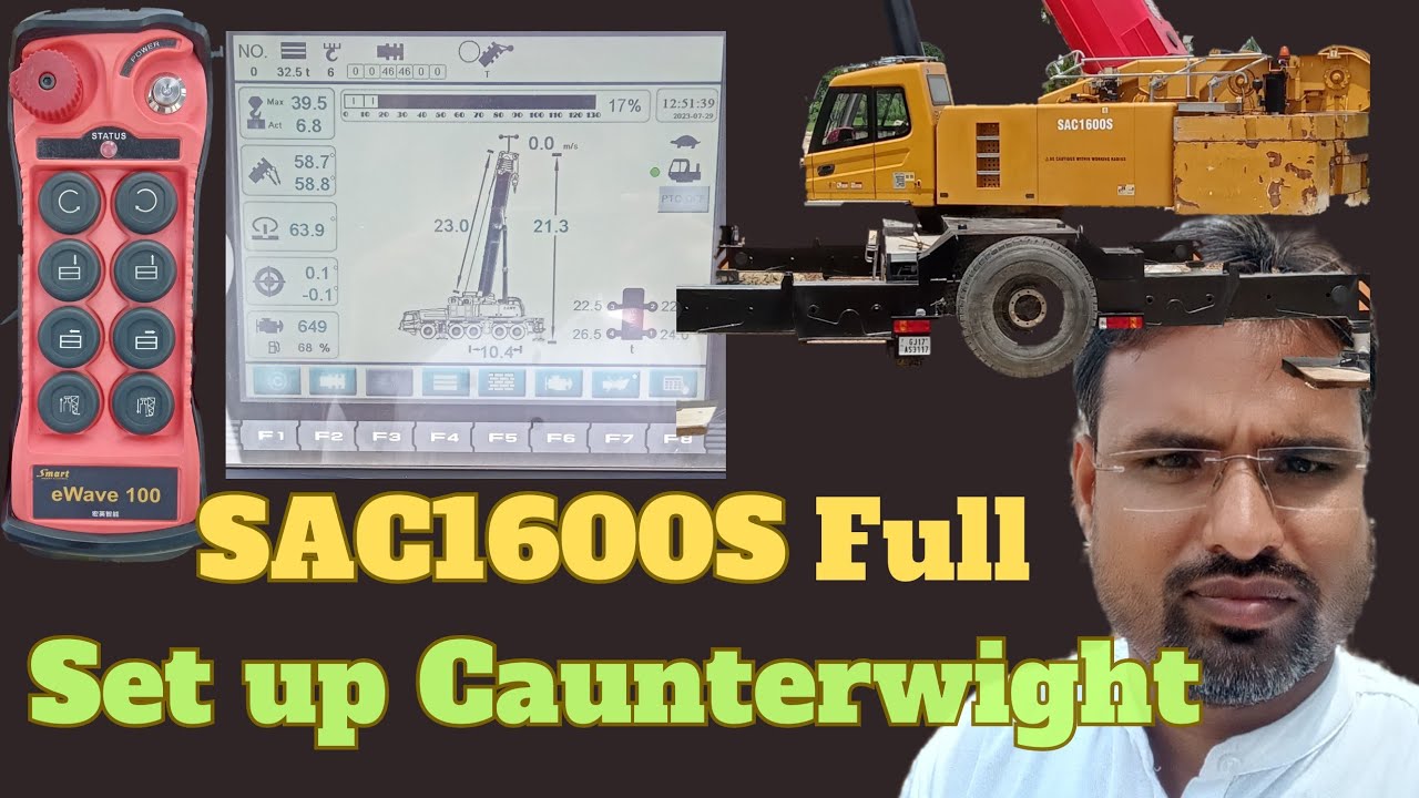 Sany crane 160 ton full counterwet install from remote control