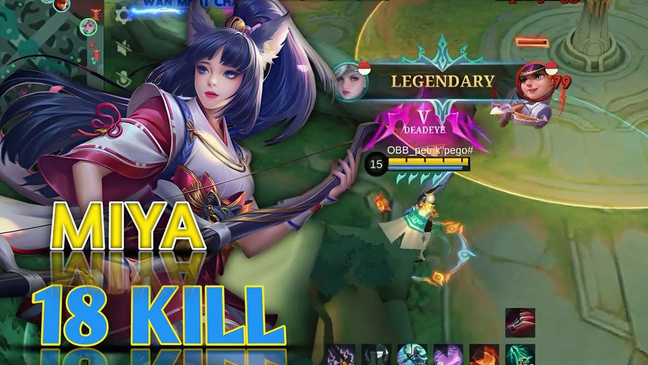 GILA!! Gameplay Miya Solo Rank 🔥 18 KILL Tanpa Ampun | Savage Nyaris Terjadi#mlbb #mobilelegends 