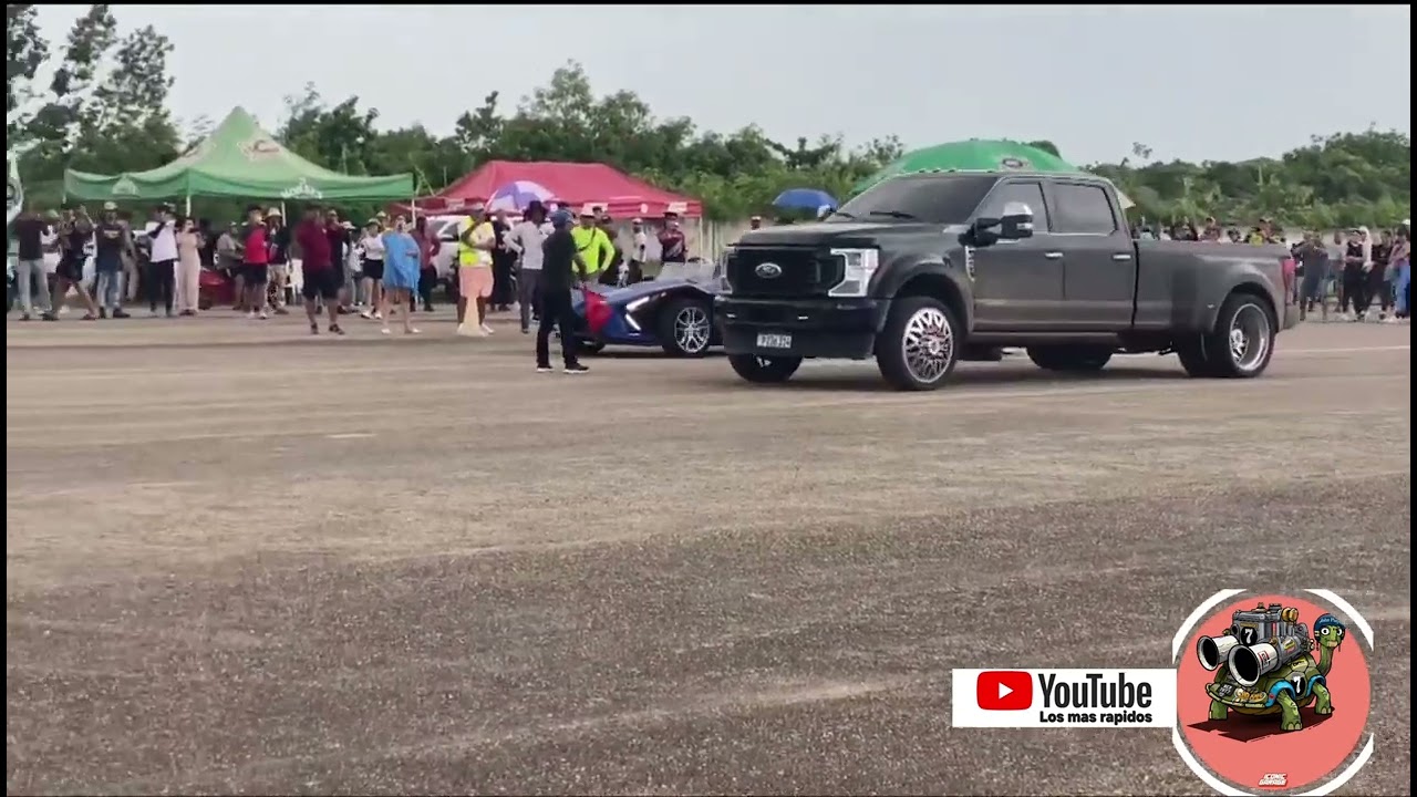ford 350 vs bmw and polarys carreras en cuba