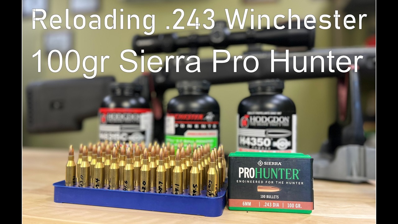 Перезарядка патронов .243 Winchester: 100-грамовая винтовка Sierra Pro Hunter