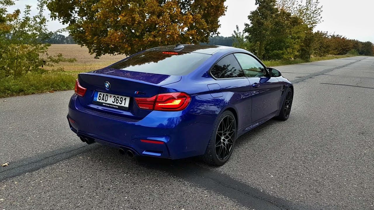 2017 BMW M4 Competition - revs, burnout, driving, exhaust sound