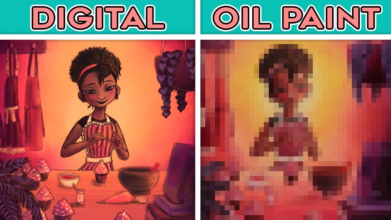 From DIGITAL ART to OIL PAINTING
