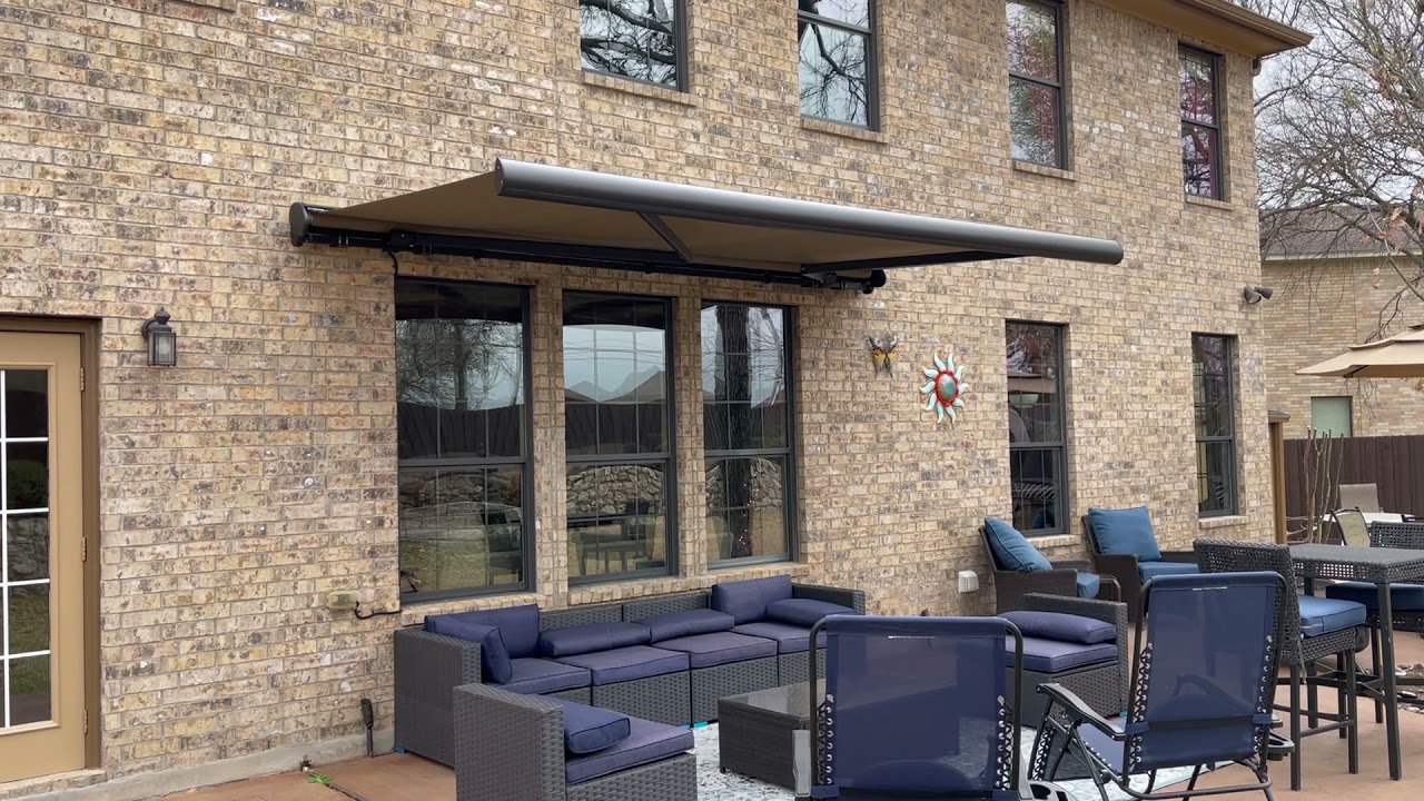 Contemporary Style Modern Motorized Retractable Awning - Shading Texas