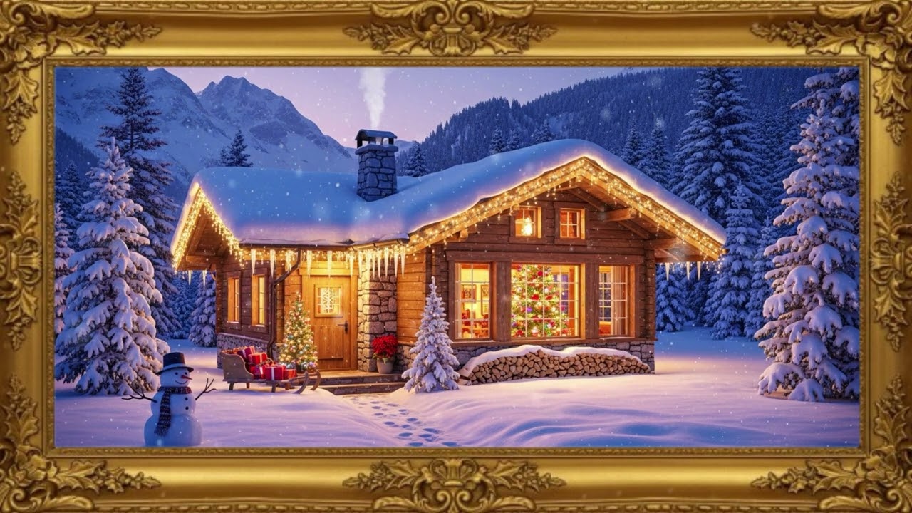Christmas and Snow Art - Screensavers with Classic Frames | 4K #homedecor #painting #ArtLovers