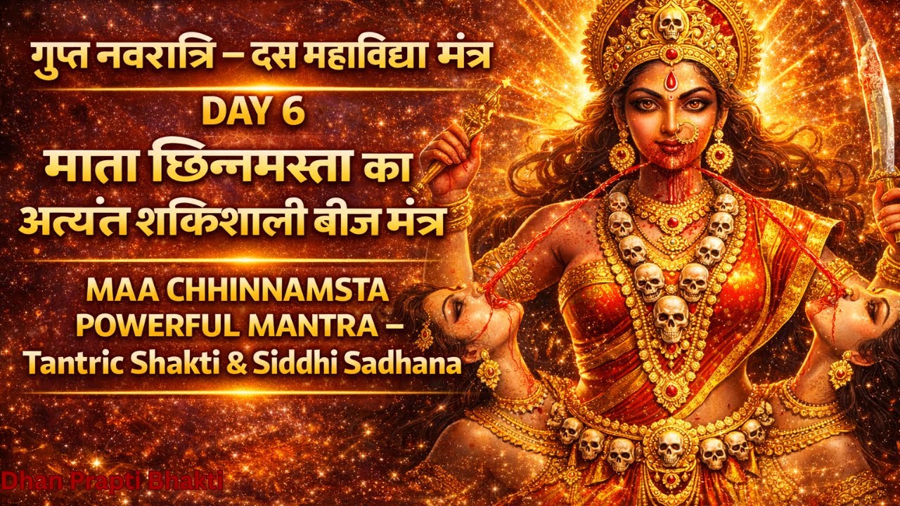 गुप्त नवरात्रि – दस महाविद्या मंत्र DAY 6 माता छिन्नमस्ता का तांत्रिक मंत्र Chinnamasta Beej Mantra