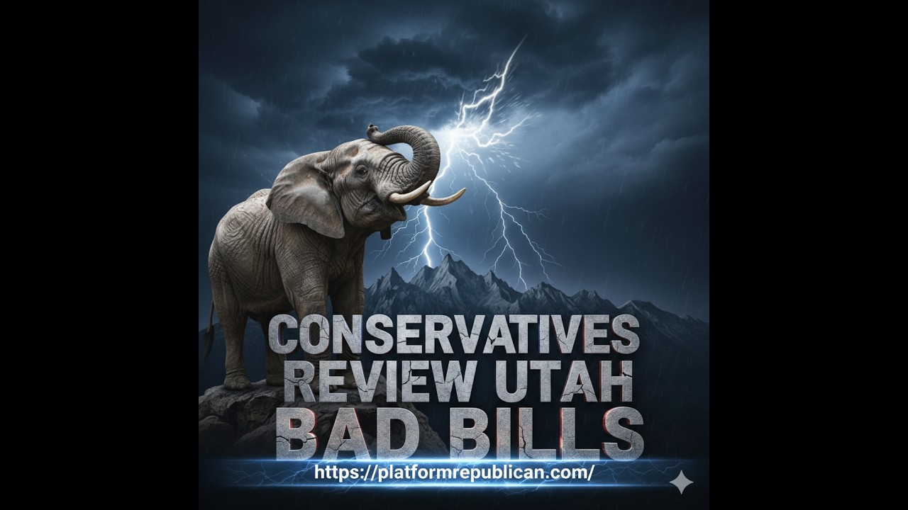 Utah Conservatives Review Utah 2026 Legislative BAD BILLS.