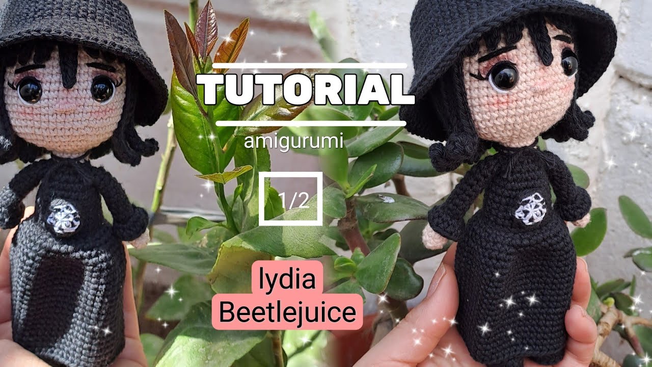 lydia beetlejuice- amigurumi  tutorial ( especial halloween 🎃) parte 1