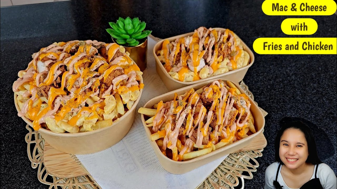 Давайте приготовим знаменитые макароны с сыром, картофелем фри и курицей!