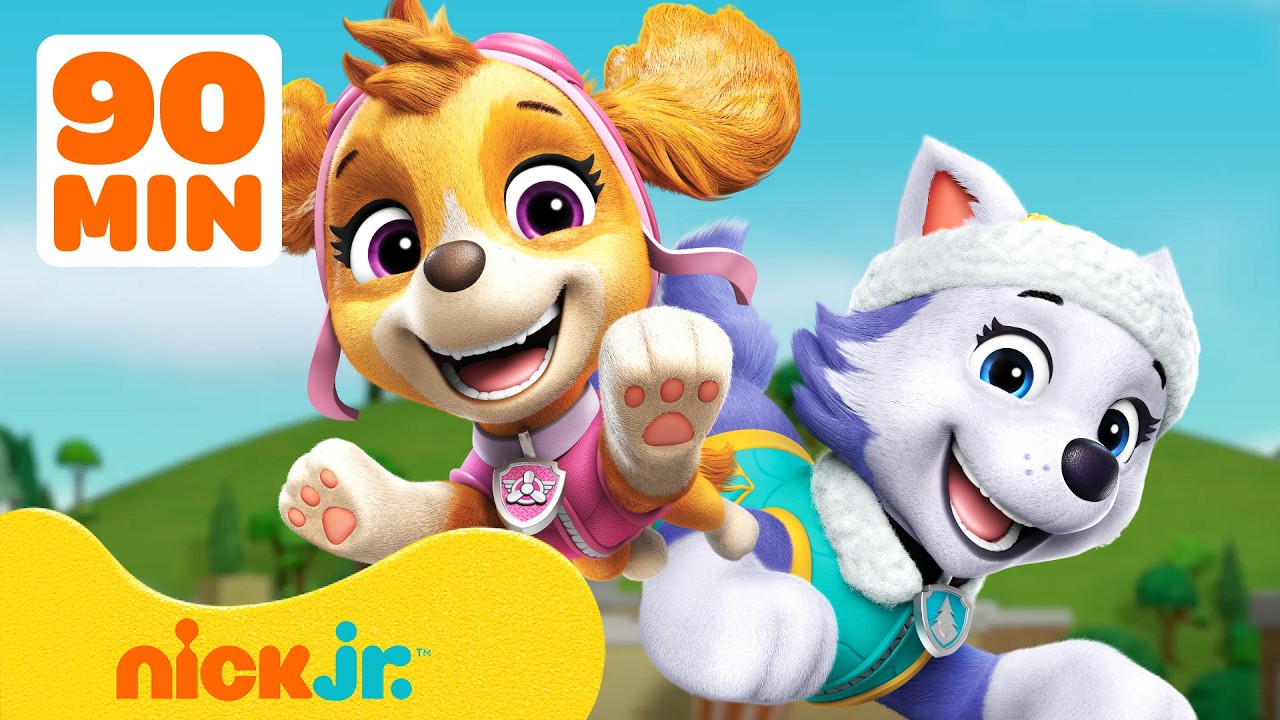 دوريات المخلاب | ساعة إنقاذ قوة الفتيات! سكاي وإيفرست &ndash; ٩٠ دقيقة | نيكلوديون | Nick Jr. Arabia