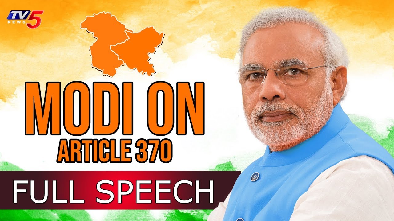Full Speech : PM Modi Speech on Article 370 | Jammu and Kashmir | TV5 News