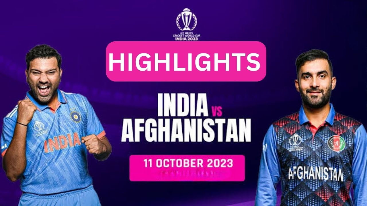india vs Afghanistan icc world cup 2023 highlights #cricket #worldcup #cwc2023