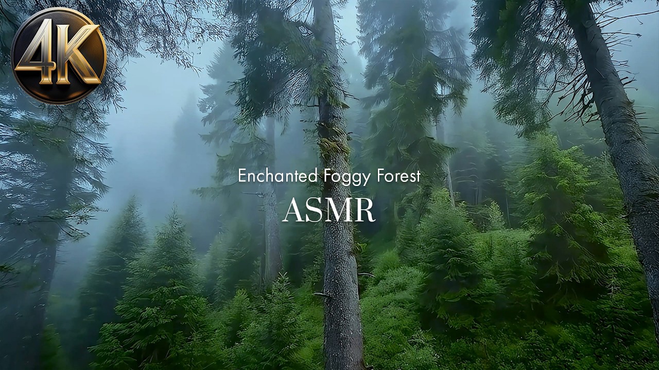 Mysterious Foggy Forest with Soothing Birdsong & Light Wind | Deep Nature Sounds for Relaxation