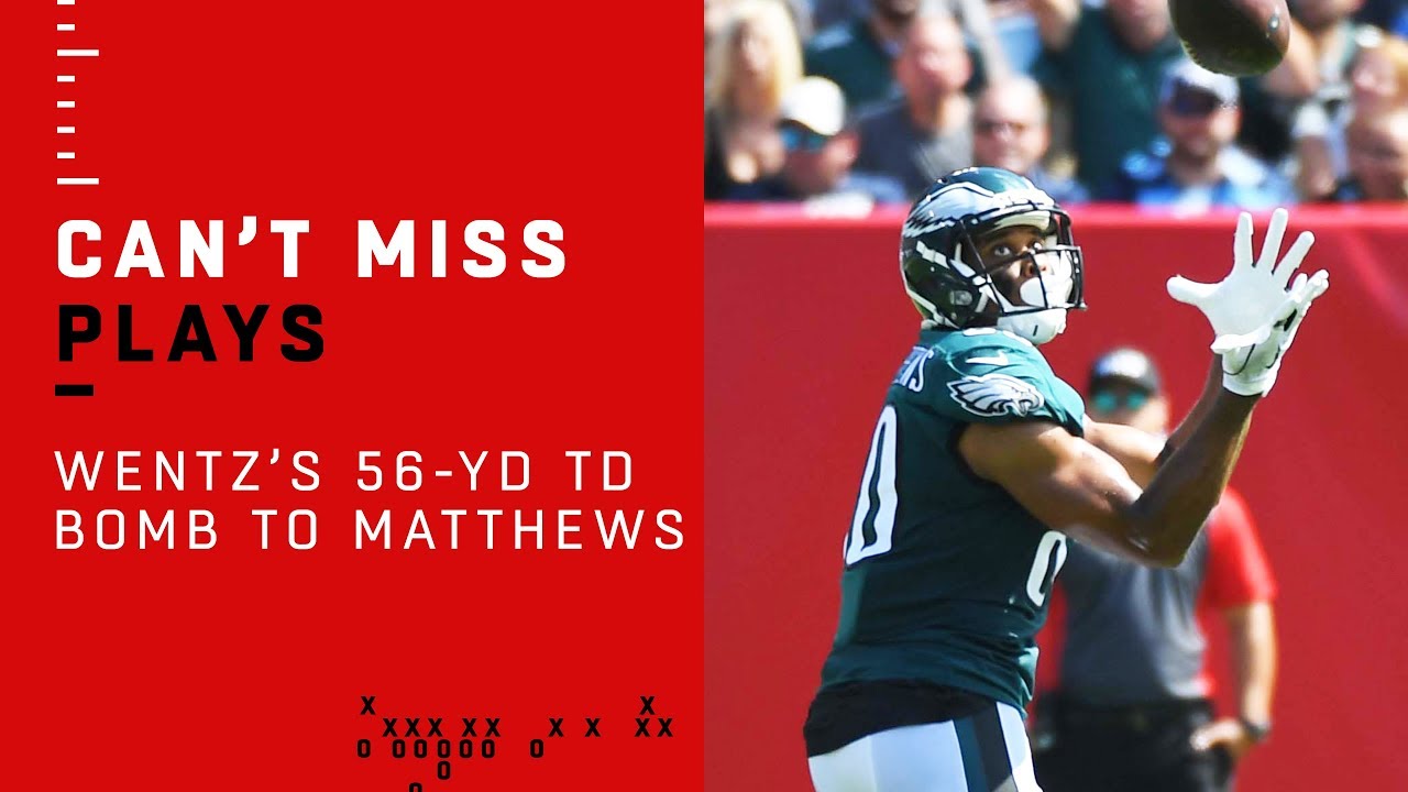 Carson Wentz Tosses 56-Yd TD Bomb to Jordan Matthews!