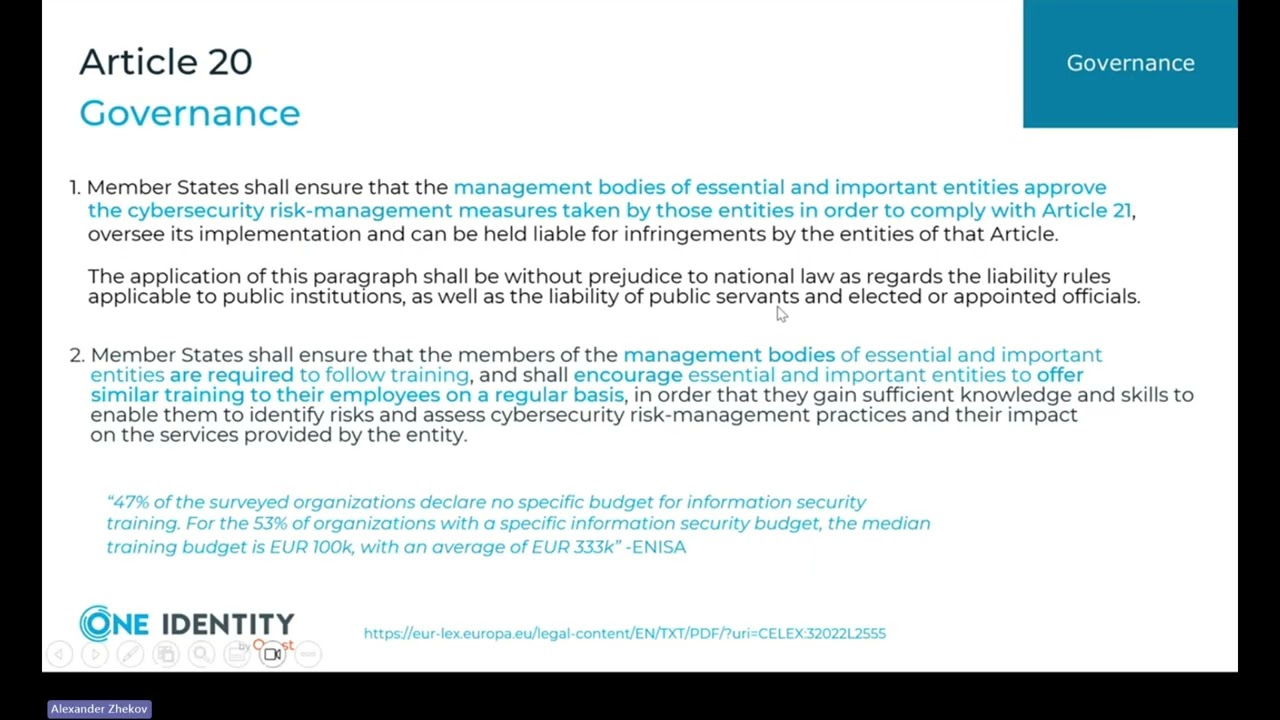 How One Identity's IAM can help you to comply to the NIS 2 Directive?
