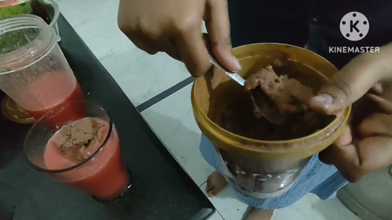 🍉Watermelon Chocolate🍨 Ice cream smoothy..🧋