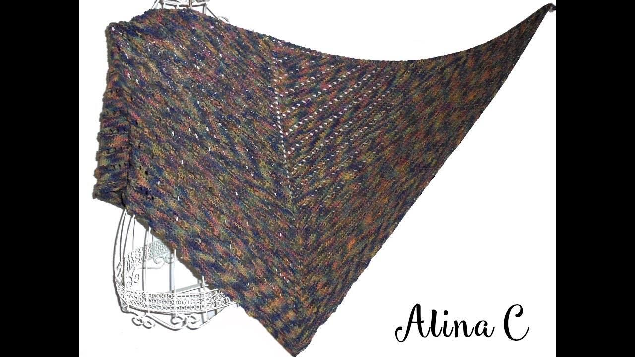 lilla's tutorials: scialle traforato ai ferri Amami / Amami knitted shawl