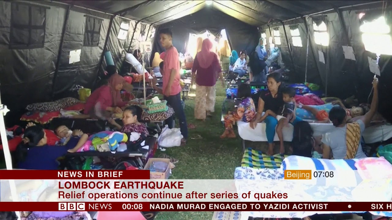 Lombok earthquake relief (Indonesia) - BBC News - 21st August 2018