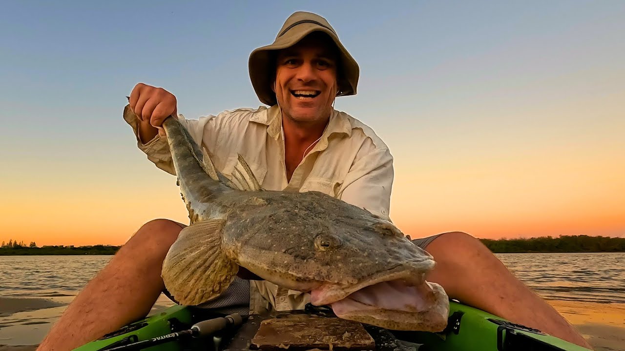 Biggest Flat head I've ever caught! And Exploring Beautiful Ocean Estuaries of the Sunshine Coast.