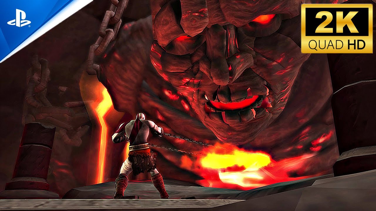 GOD OF WAR Remastered - KRATOS VS THERA Titan Gameplay [2K 60FPS]