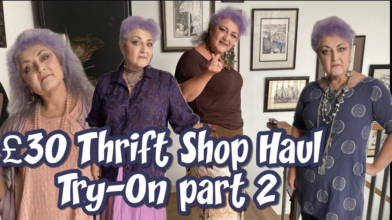 Thrift Shop Fashion Haul and Try-On. (£30 Haul part 2) #thriftingforclothes #thriftshopping