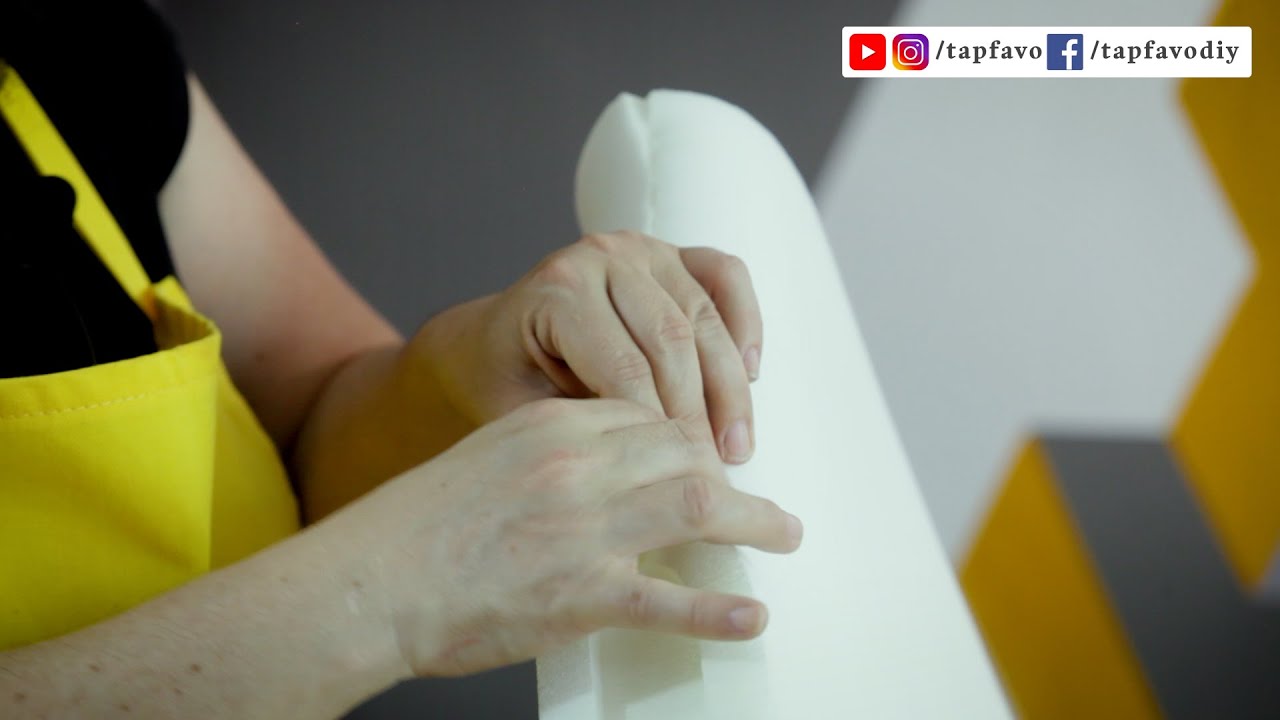 Parte 2, como preparar a espuma para o enchimento da almofada travesseiro