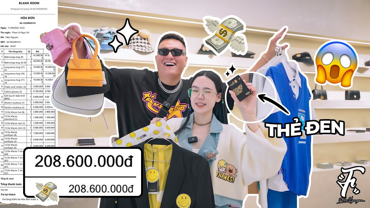 Dắt Vợ Đi Shopping Kh&ocirc;ng Giới Hạn Với Thẻ Đen ( 200 Triệu!?!)