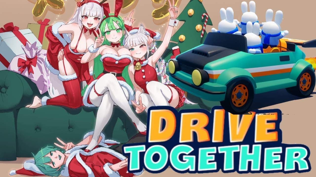 【Drive Together/最V】アクセル、ブレーキ、右折、左折を分担して4人でドライブだ！【Vtuber/白河よふね】