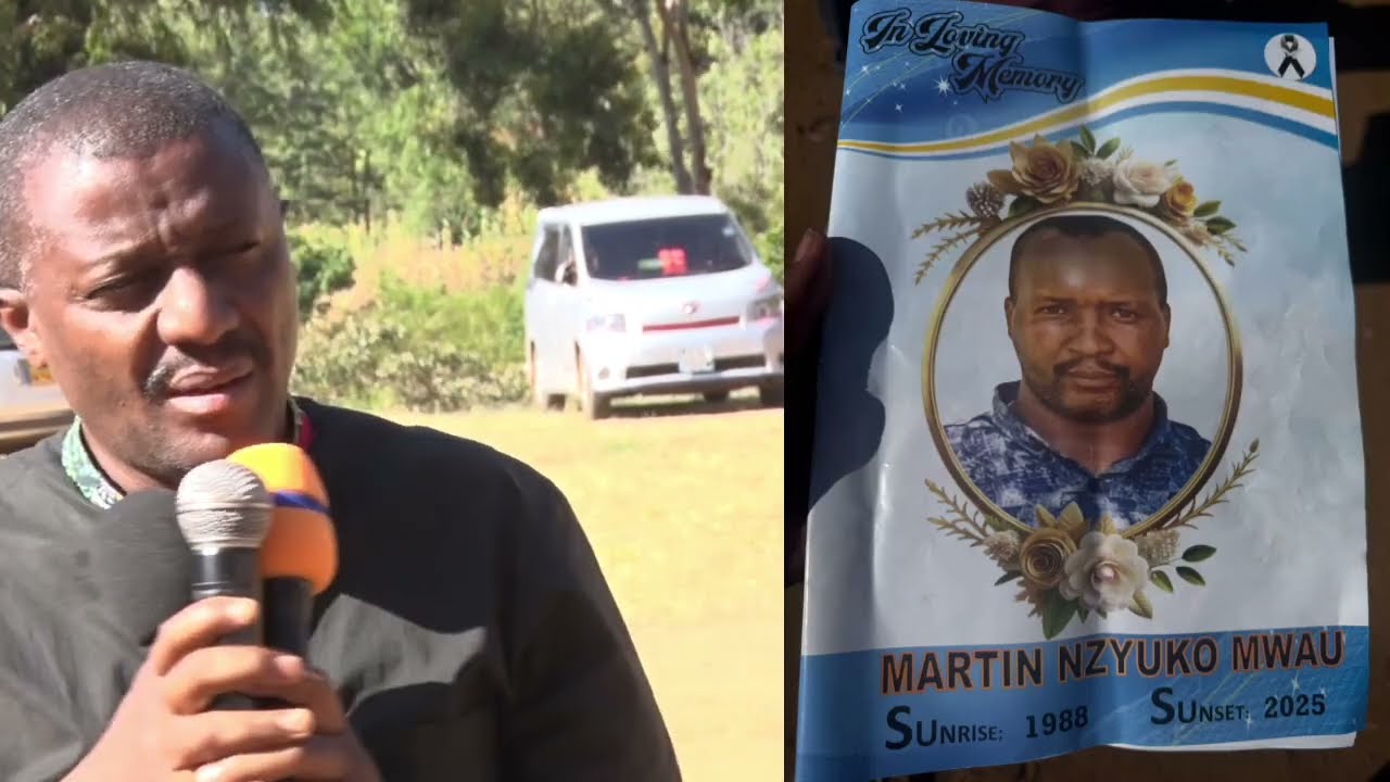 Senator Maanzo speaks during the burial of Martin Nzyuko, 1 of Mlolongo 4 abducted & found murdered.