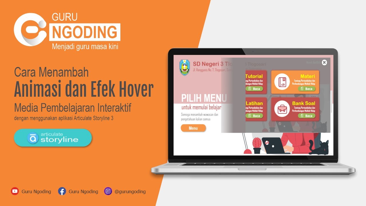 Cara Menambah Animasi dan Efek Hover | Tutorial Articulate Storyline 3