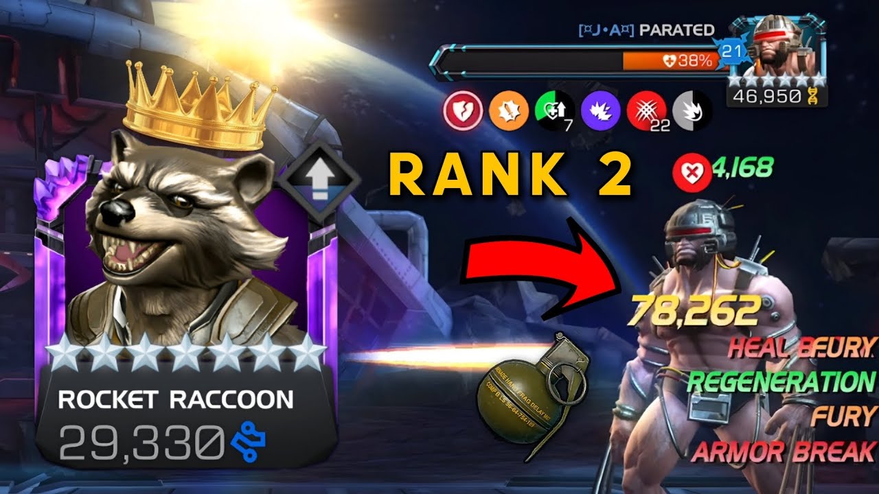 7 Star Rank 2 ROCKET Gameplay!!! SUPER UNDERRATED CHAMPION?! - Marvel Contest of Champions