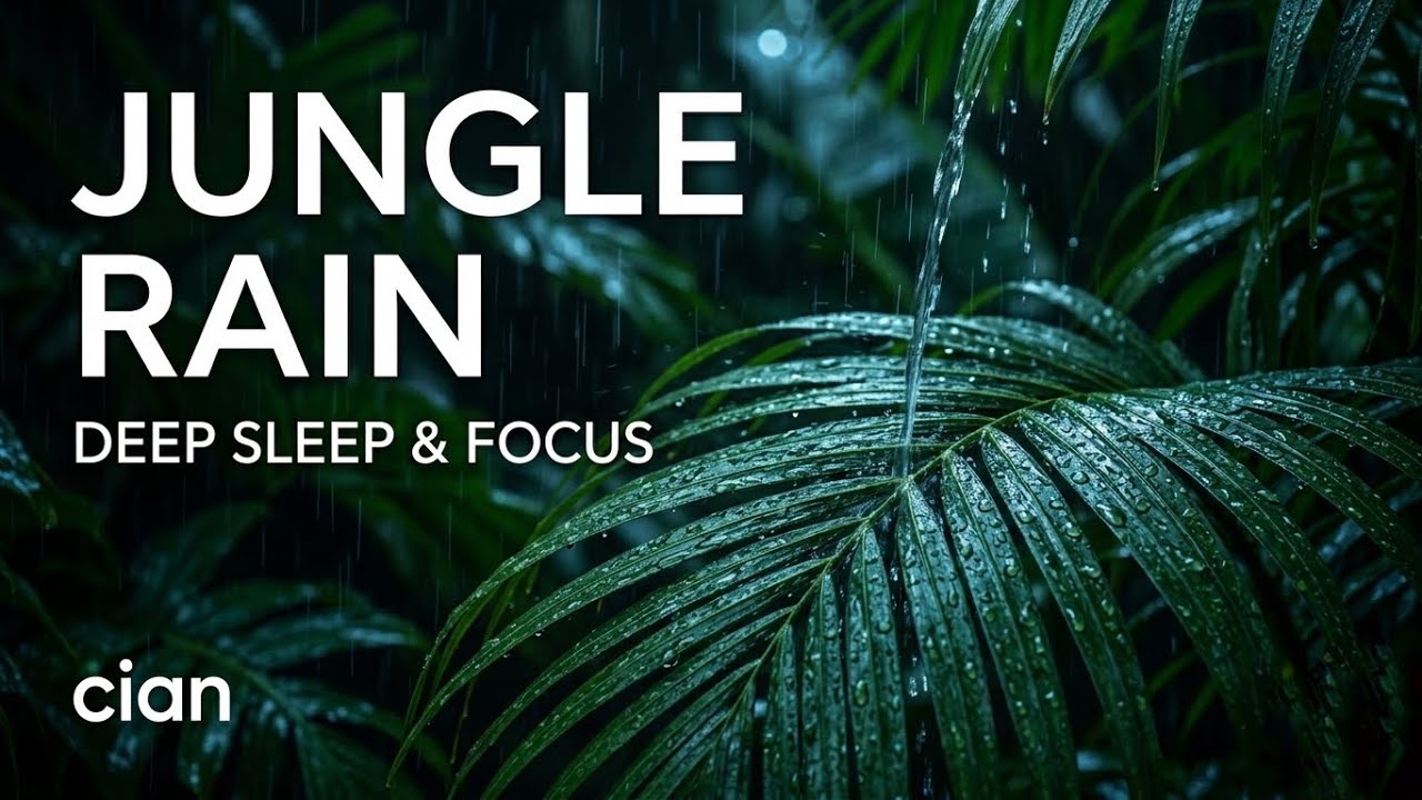 Sleep Instantly ⛺ Gentle Night Rain on Leaves (10 Hours)