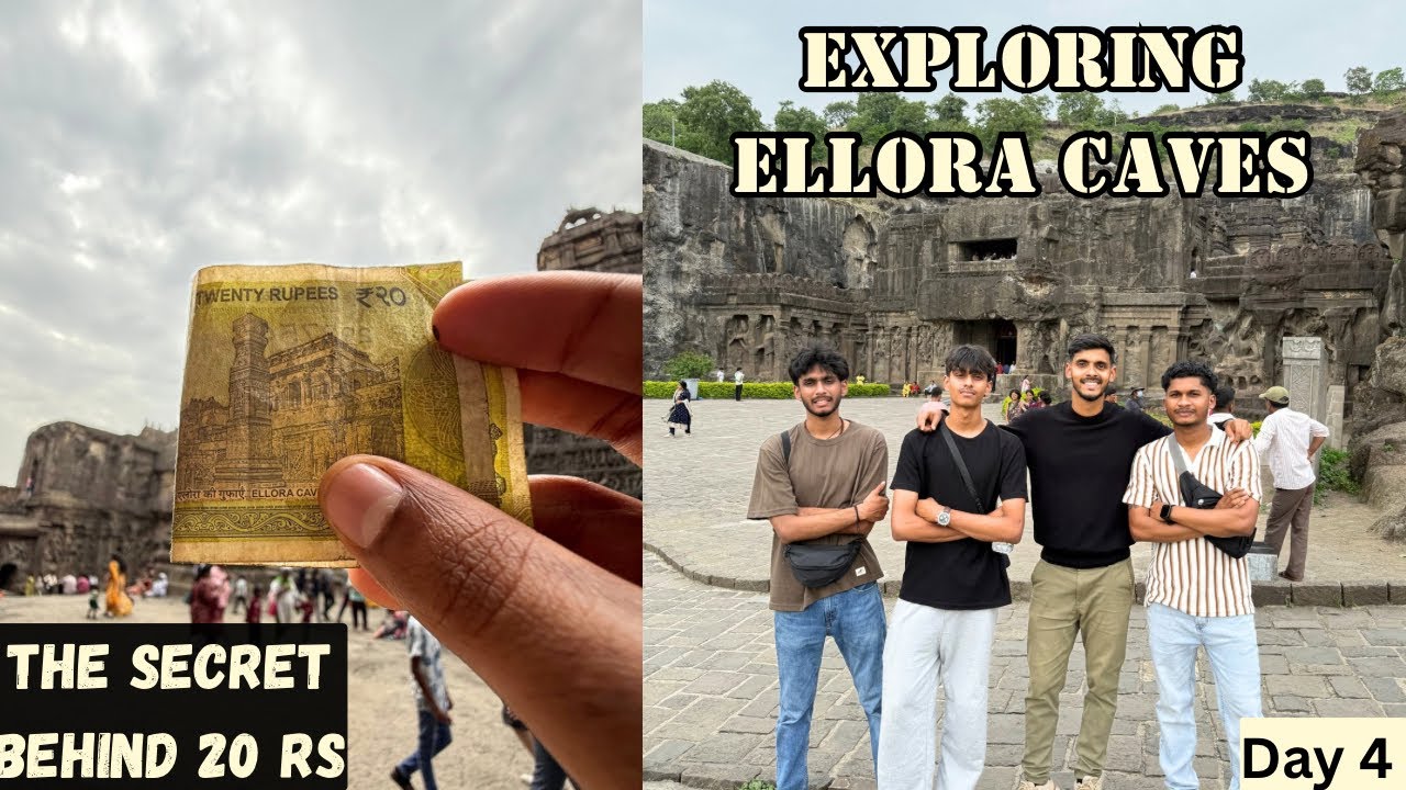 The Secret Behind ₹20 Note at Ellora Caves 🏛️ + Local Food Tour | Day 4  #goanvlogger 