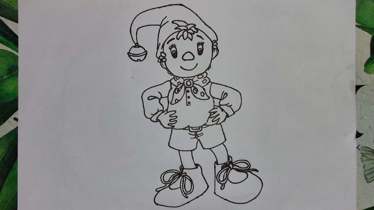 noddy drawing | drawing of noddy step by step