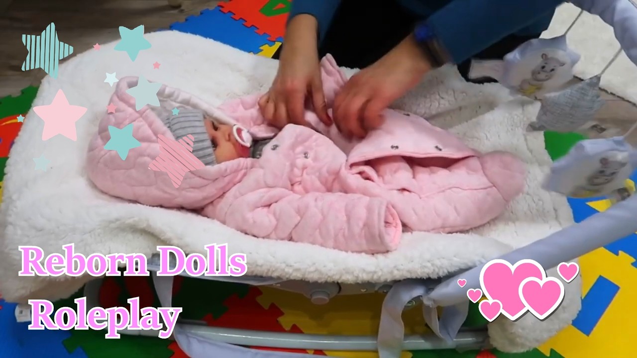 REBONS DOLLS. Changing clothes. Taking care of a baby