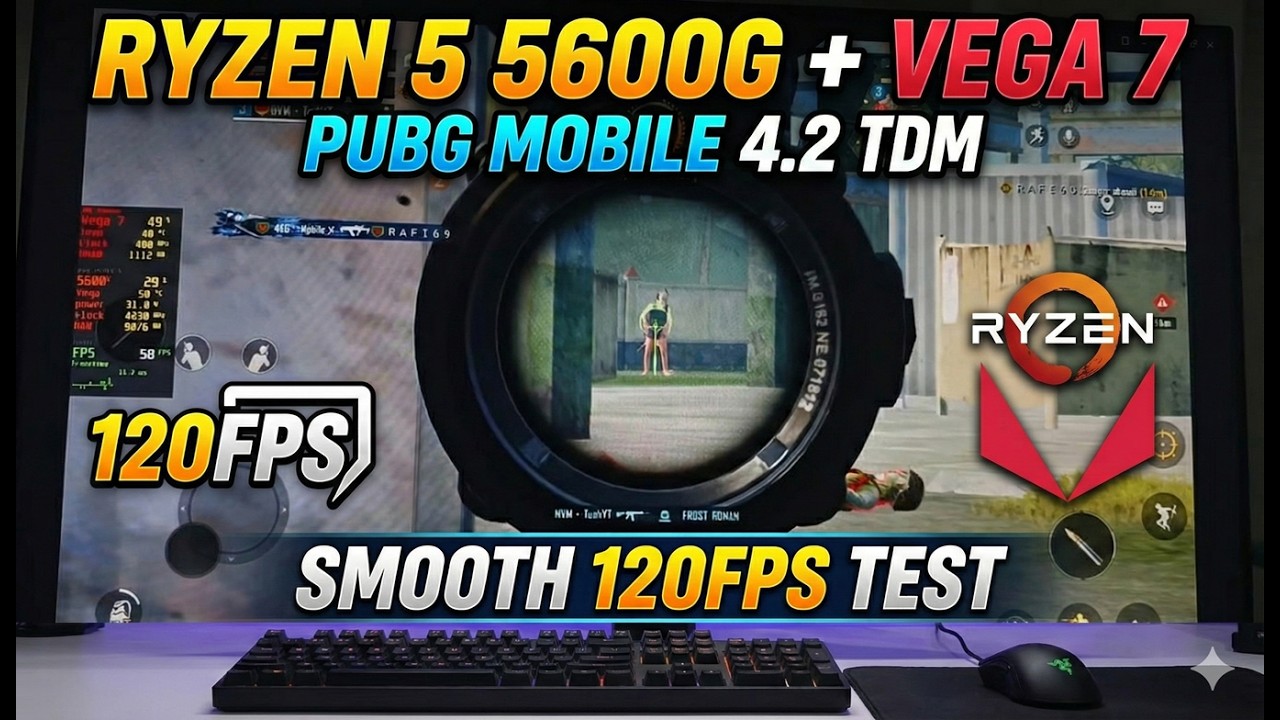 Ryzen 5 5600G PUBG Mobile 4.2 TDM Smooth 120FPS!!! 🤔