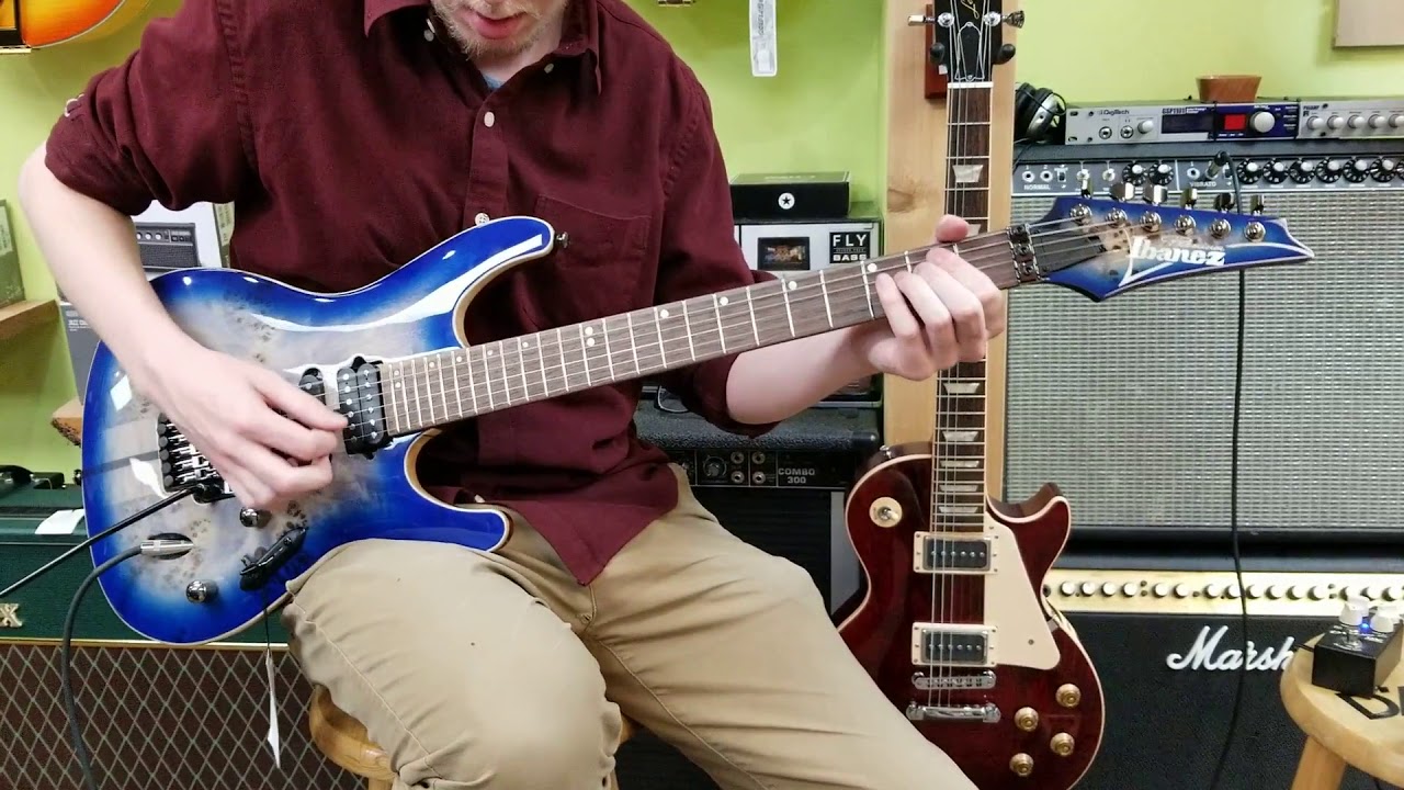 Demo of Ibanez S1070PBZ-CLB Premium electric guitar at Basone Guitar Shop in Vancouver