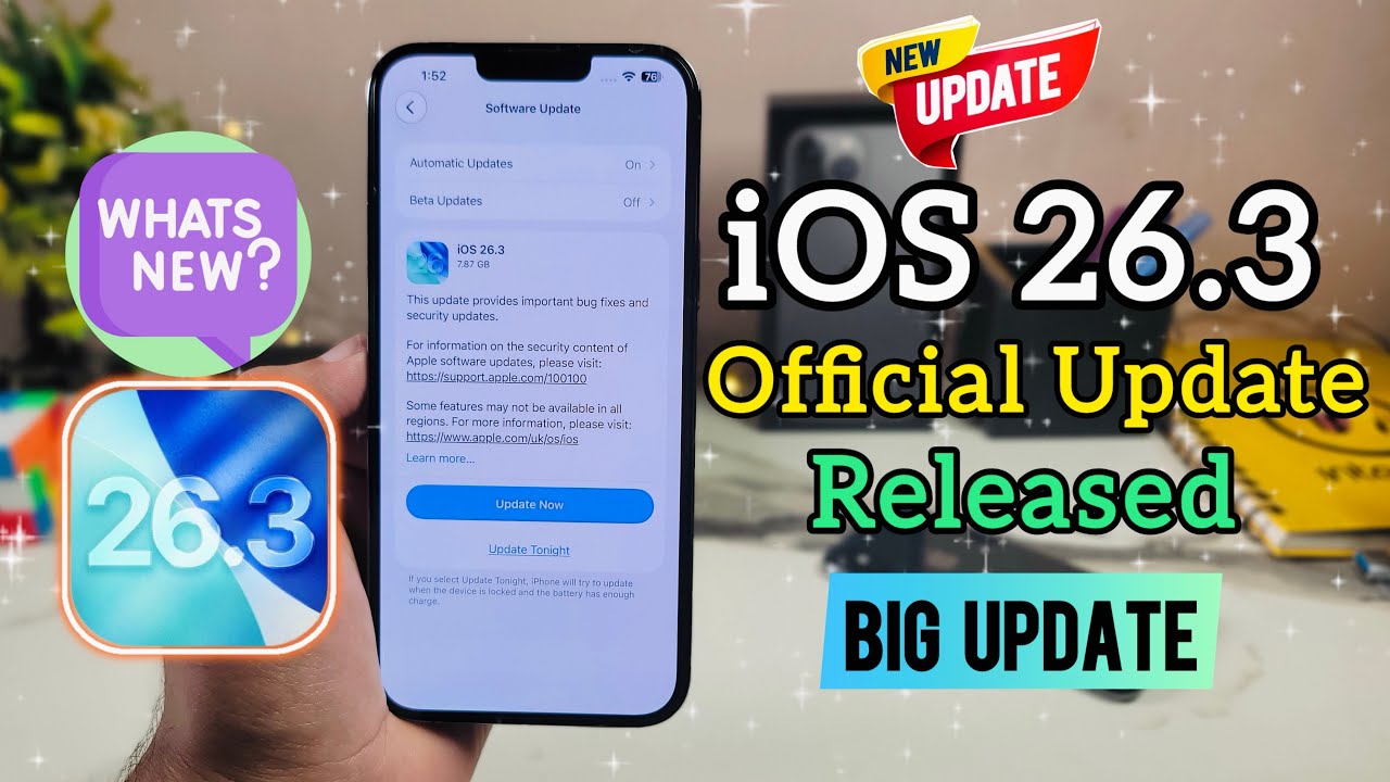 iOS 26.3 Official Update Released | Big Update | What's New?