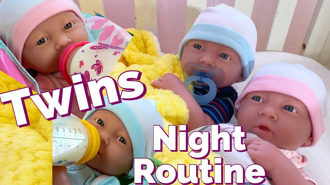 Newborn Twins First Night Home Routine | Realistic JC Toys Berenguer Reborn Baby Dolls