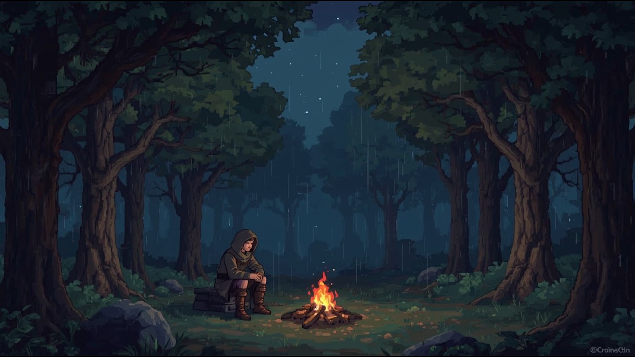 You can rest now… the rain is gentle, and the fire is warm