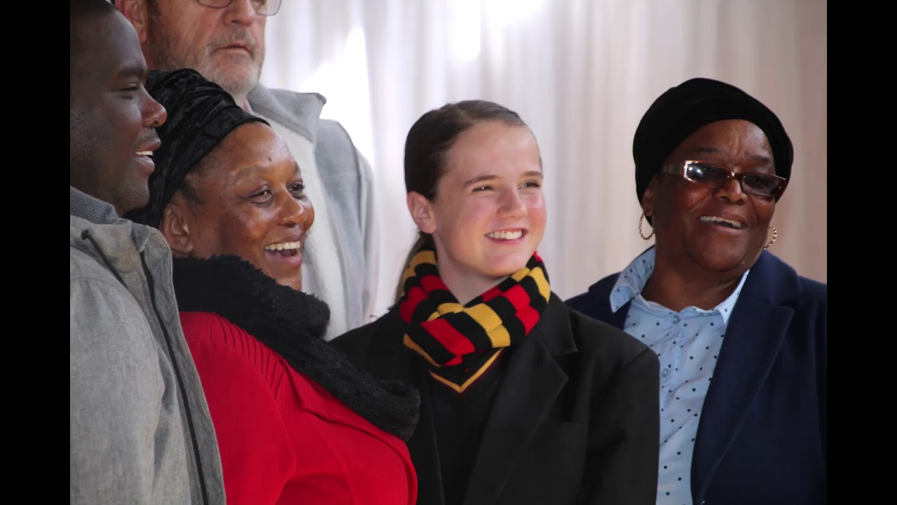 Amira Willighagen opening a playground at Ikalafeng School (2019)