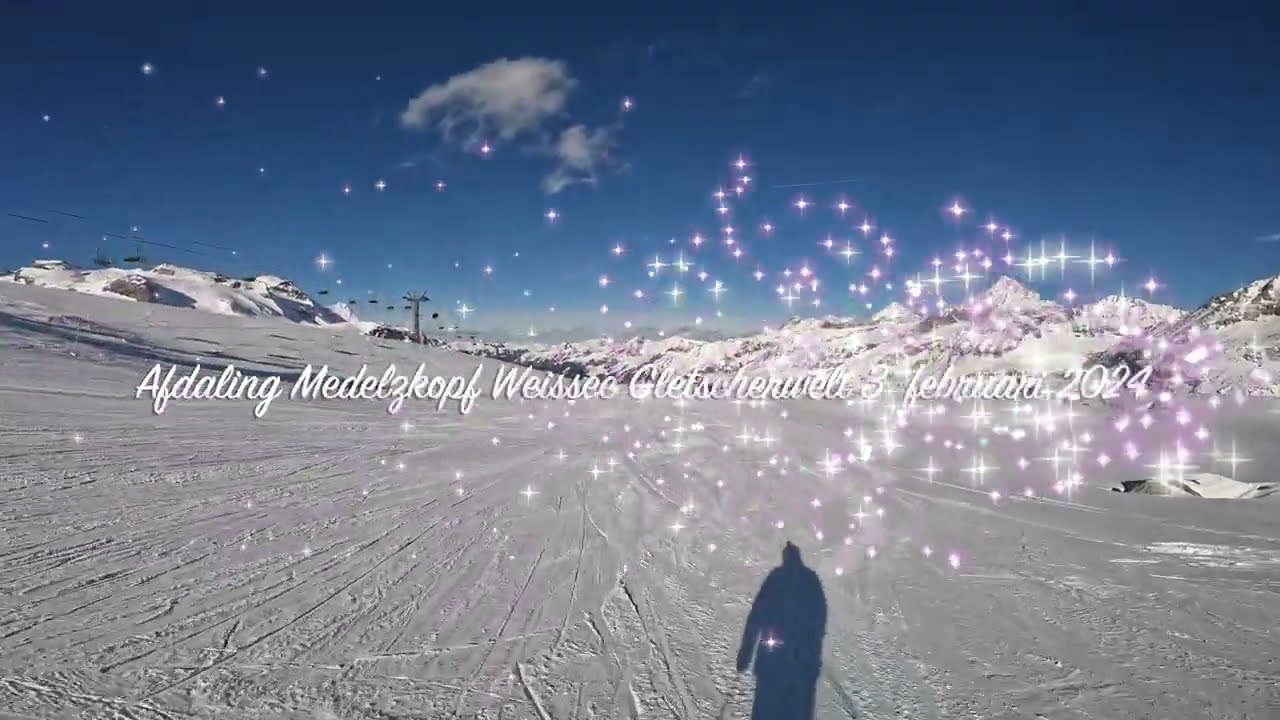 Afdaling Medelzkopf Weissee Gletscherwelt 3  februari 2024