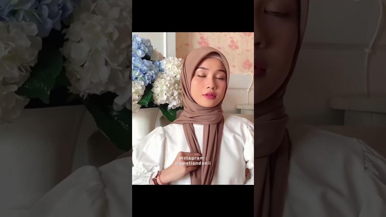 Gorgeous and Simple Square Hijab Tutorial 💗✨ | subscribe for more ☺️ #shorts #hijabtutorial