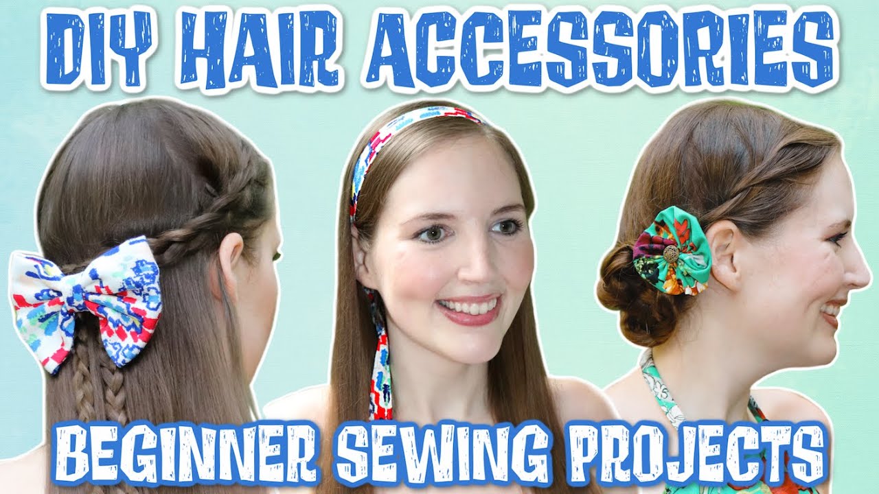 3 Easy DIY Hair Accessories | Scrap Busting Sewing Projects for Beginners | Quick and Easy
