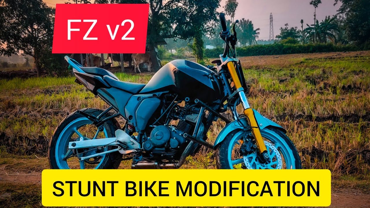 Fz v2 stunt bike modification /stunt bike modification #stunt bike Yamaha